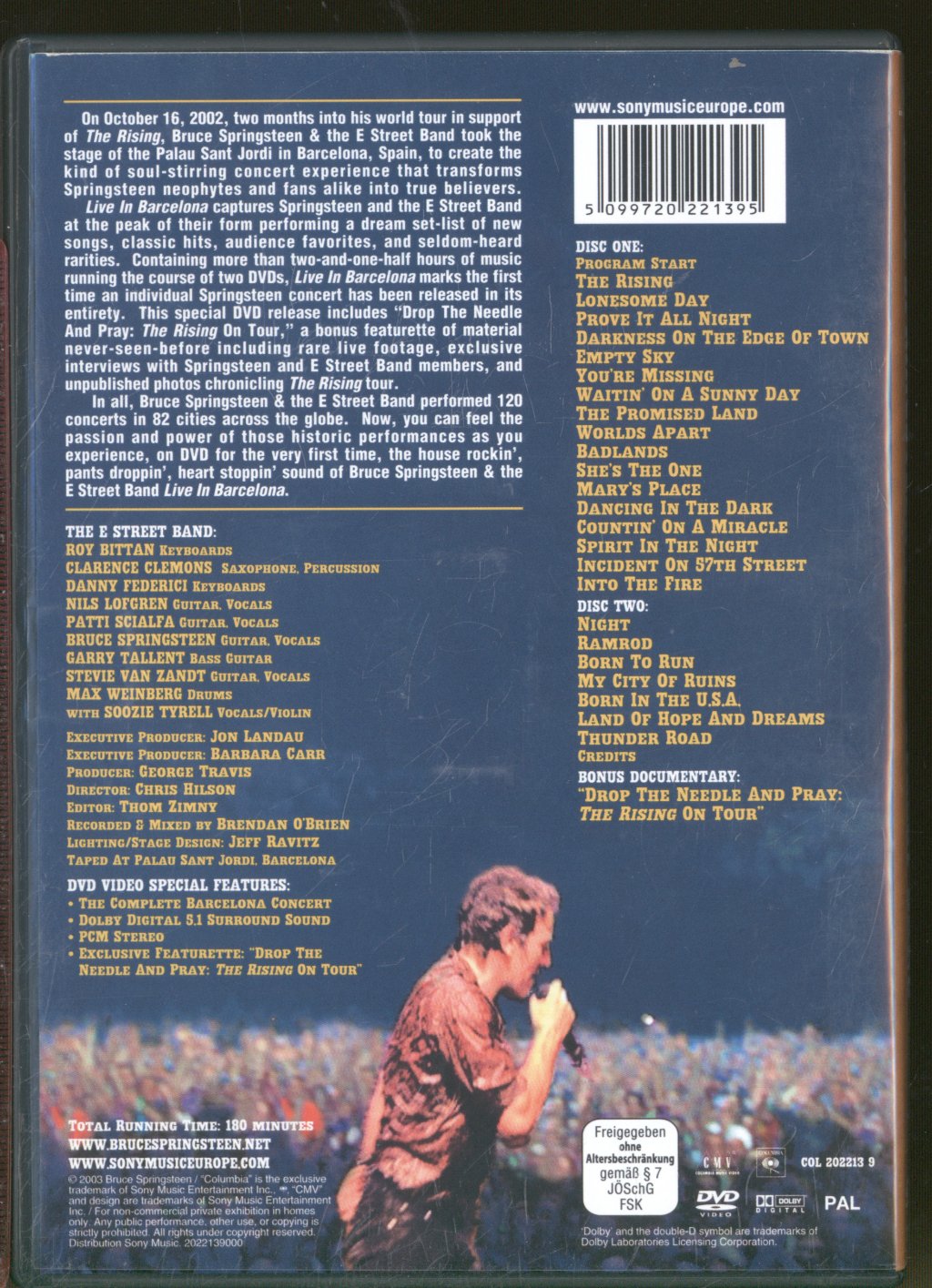 Bruce Springsteen & The E-Street Band - Live In Barcelona - Double Dvd