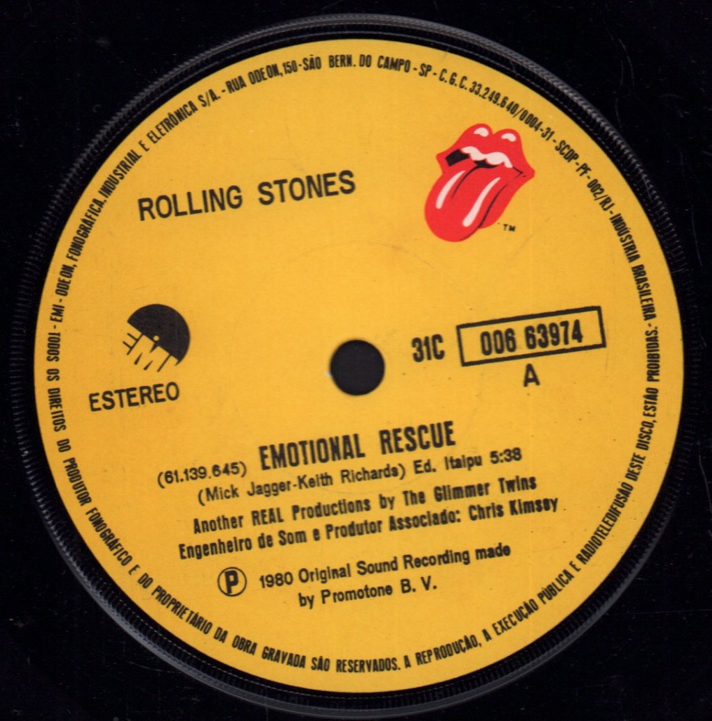 Rolling Stones - Emotional Rescue - 7 Inch