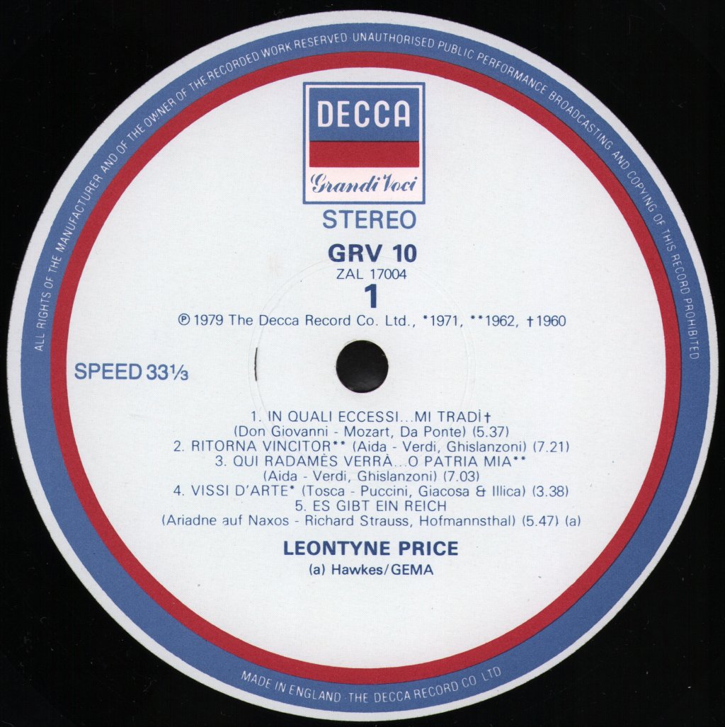 Leontyne Price - Leontyne Price - Lp