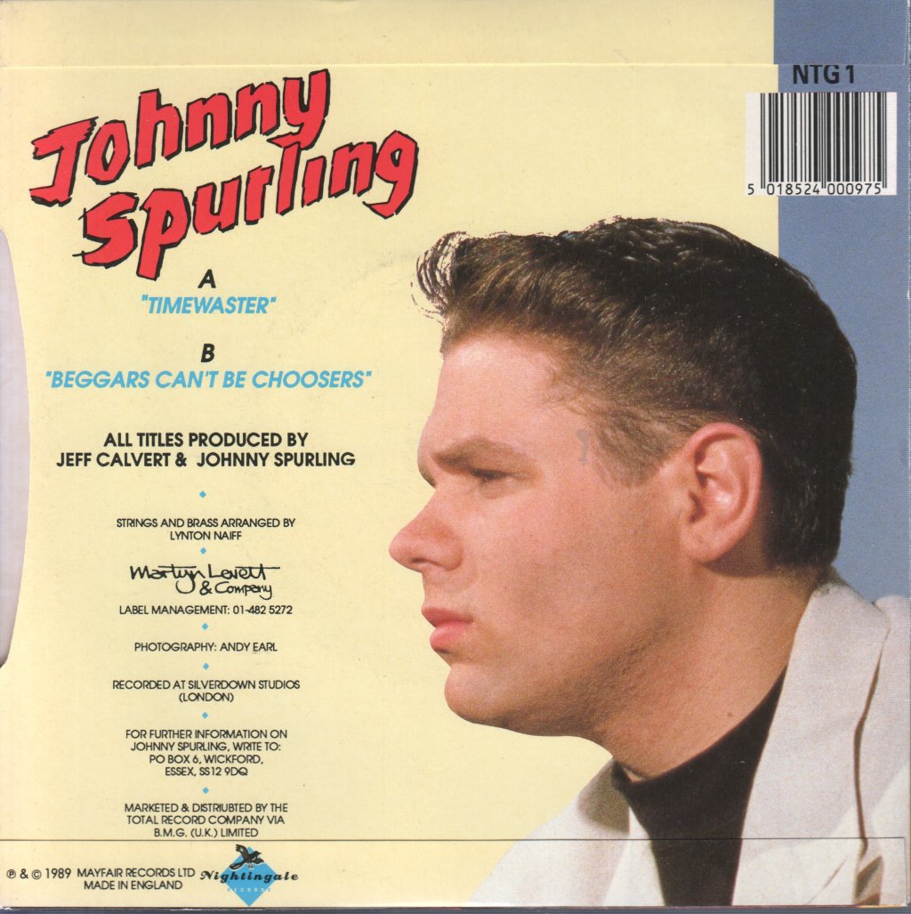 Johnny Spurling - Timewaster - 7 Inch
