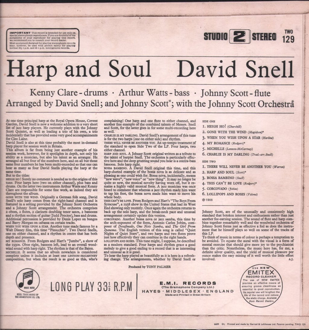 David Snell - Harp And Soul - Lp
