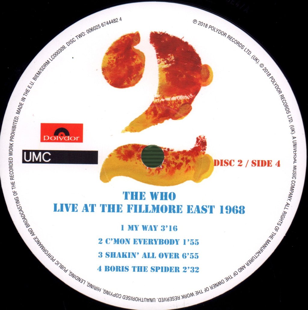 Who - Live At The Fillmore East 1968 - Triple Lp