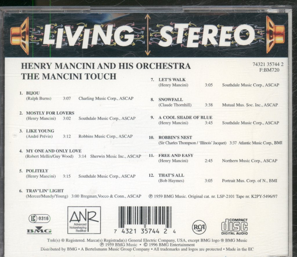 Henry Mancini And His Orchestra - Mancini Touch - Cd