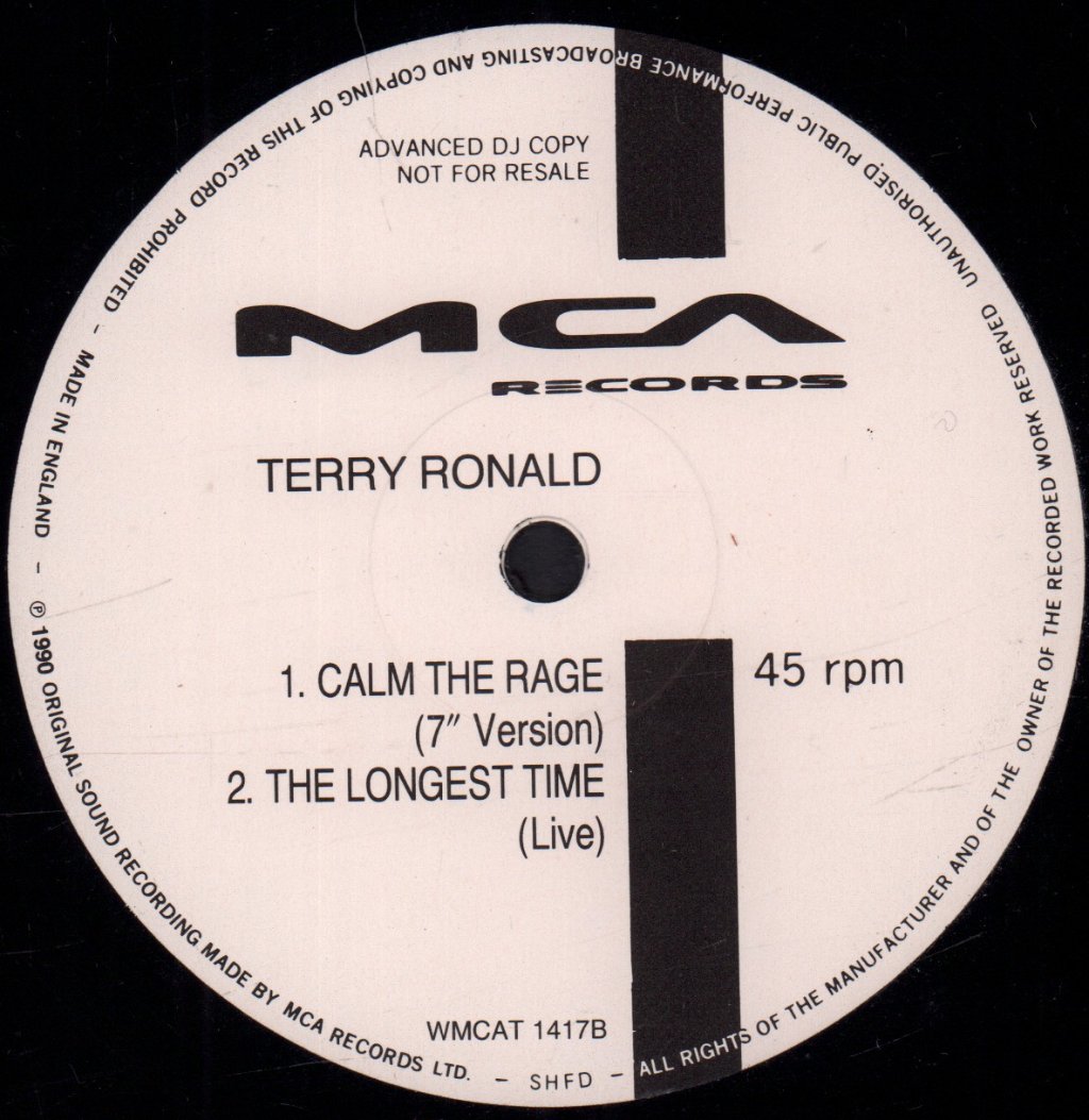 Terry Ronald - Calm The Rage - 12 Inch