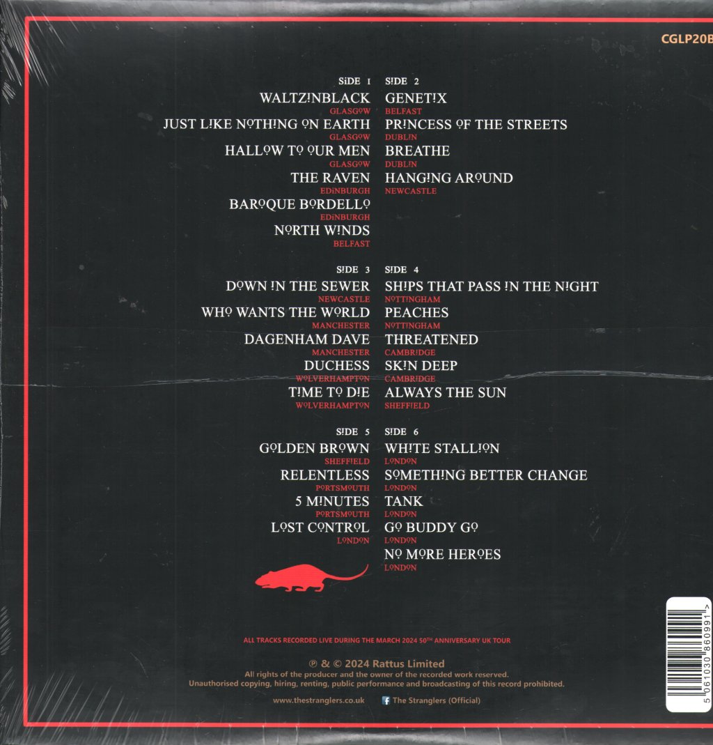 Stranglers - Fifty Years In Black (The Anniversary Tour 2024) - Triple Lp