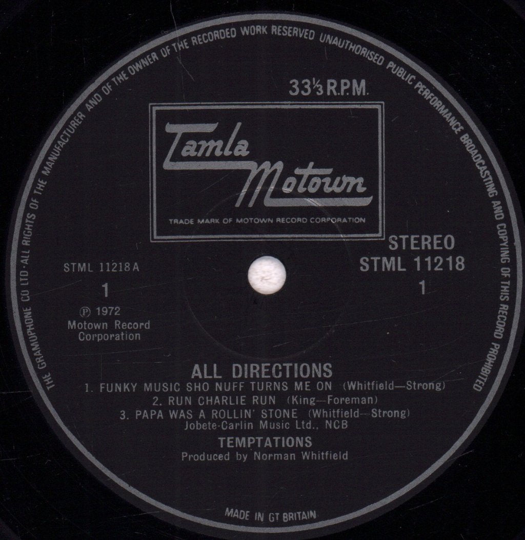 Temptations - All Directions - Lp