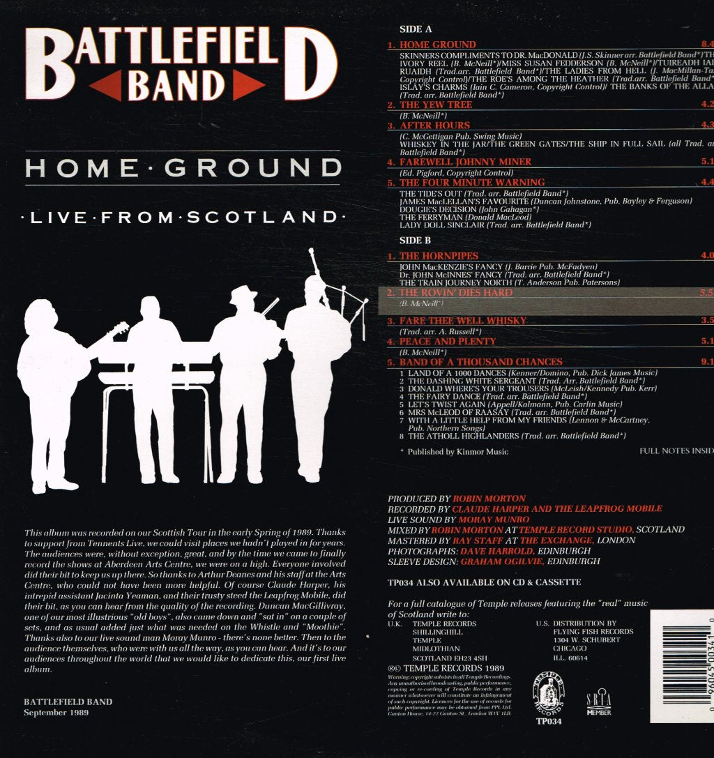 Battlefield Band - Home Ground : Live From Scotland - Lp