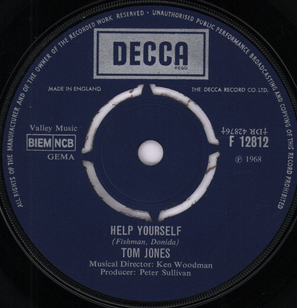 Tom Jones - Help Yourself - 7 Inch