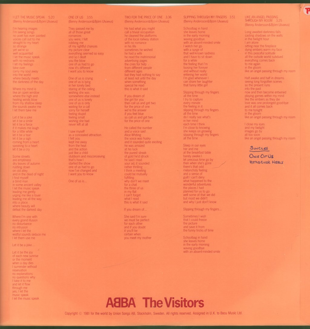 ABBA - Visitors - Lp