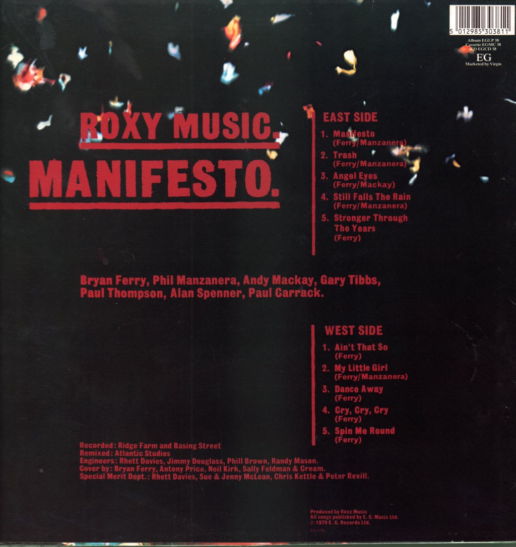 Roxy Music - Manifesto - Lp