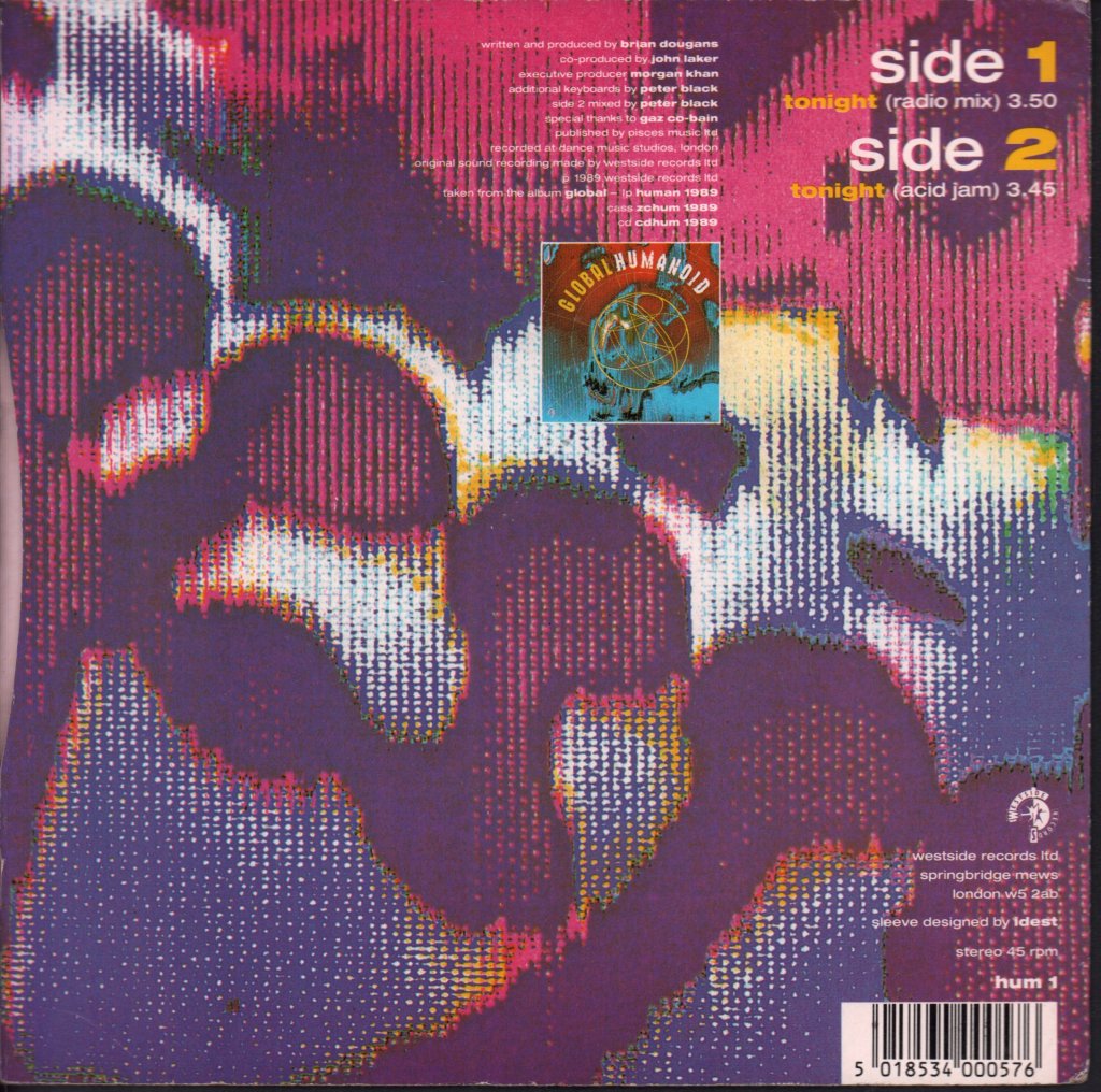 Humanoid Featuring Sharon Benson - Tonight - 7 Inch