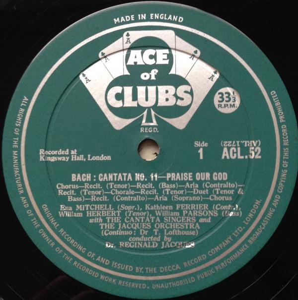 Kathleen Ferrier ena mitchell william herbert william parsons cantata singers jacques orchestra dr reginald jacques - bach cantatas - Lp