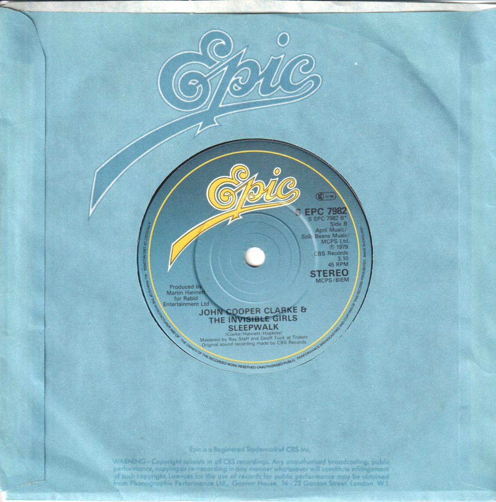 John Cooper Clarke - Splat/Twat - 7 Inch