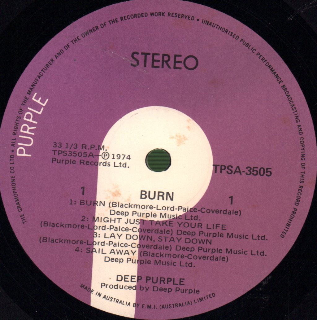 Deep Purple - Burn - Lp