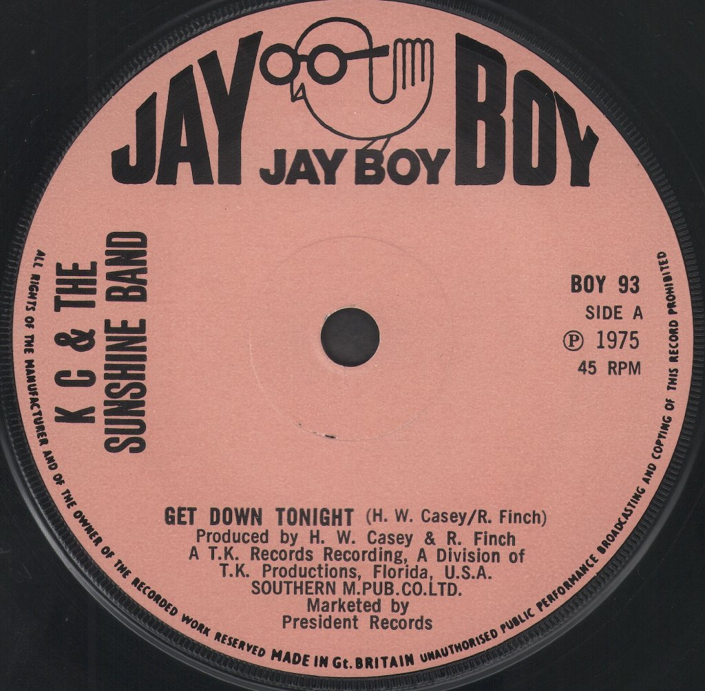 KC And The Sunshine Band - Get Down Tonight - 7 Inch