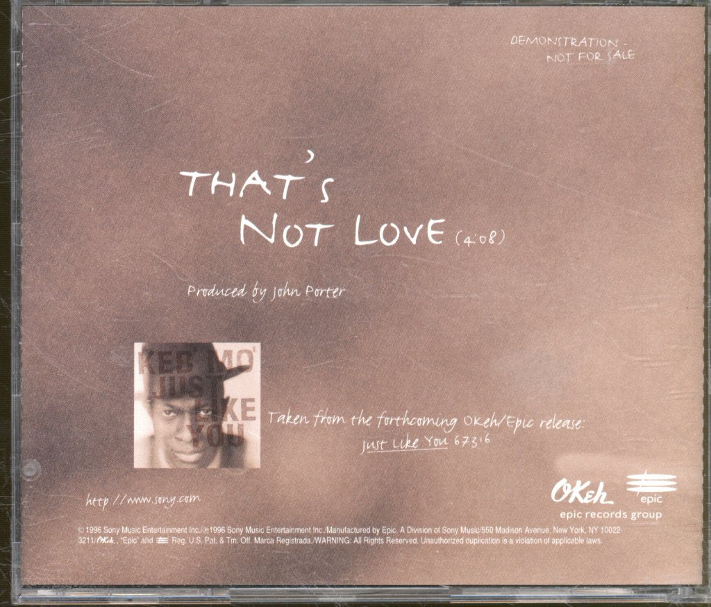 Keb' Mo' - That's Not Love - Cd