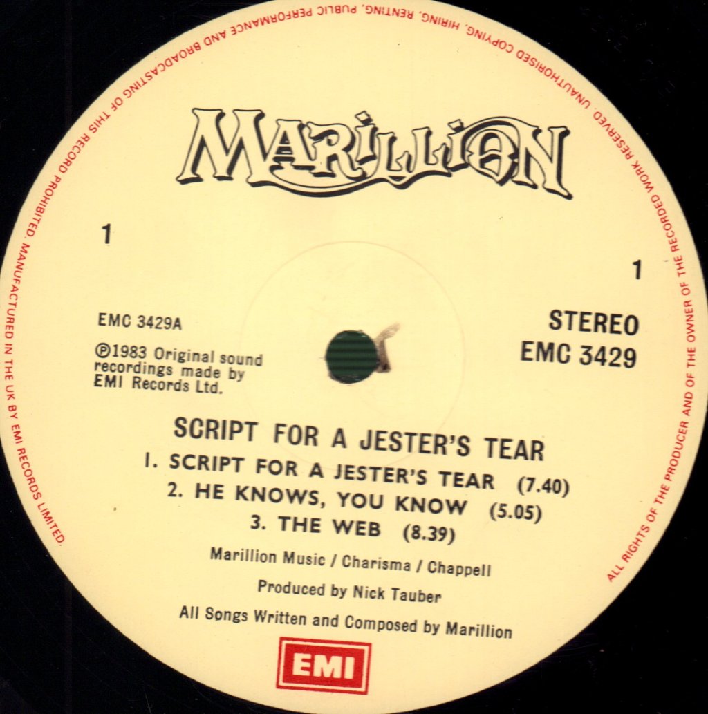 Marillion - Script For A Jester's Tear - Lp