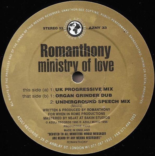 Romanthony - Ministry Of Love - 12 Inch