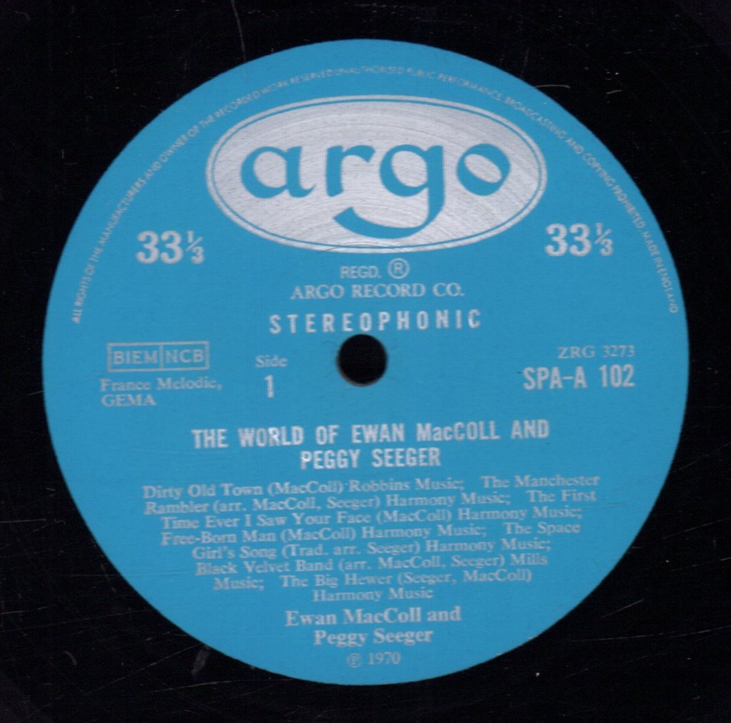 Ewan Maccoll And Peggy Seeger - World Of - Lp