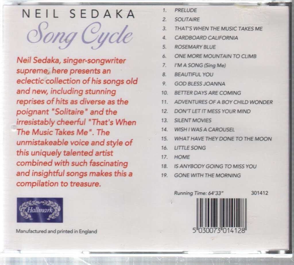 Neil Sedaka - Song Cycle - Cd