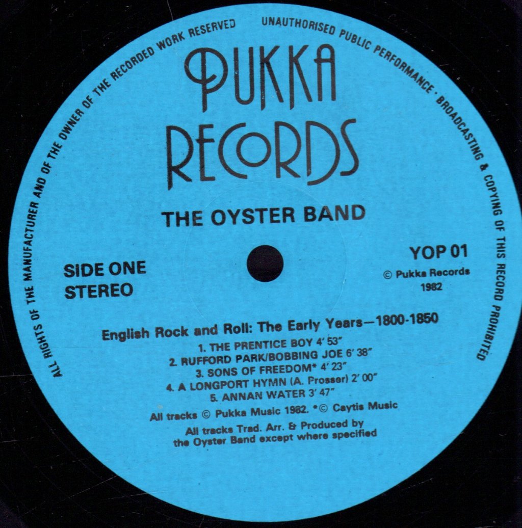 Oyster Band - English Rock N Roll - Lp