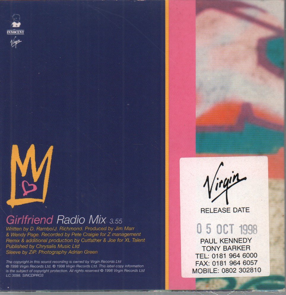 Billie Piper - Girlfriend - Cd