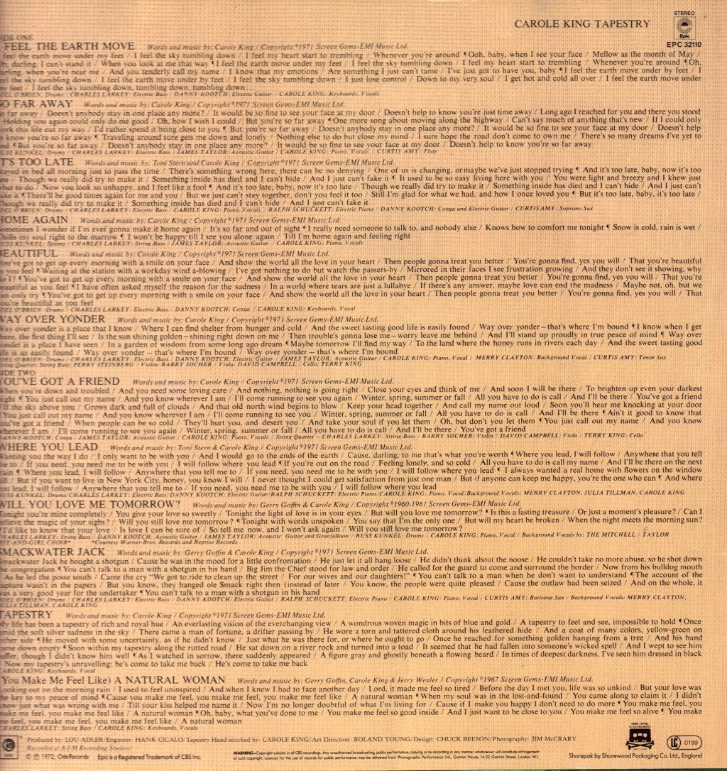 Carole King - Tapestry - Lp