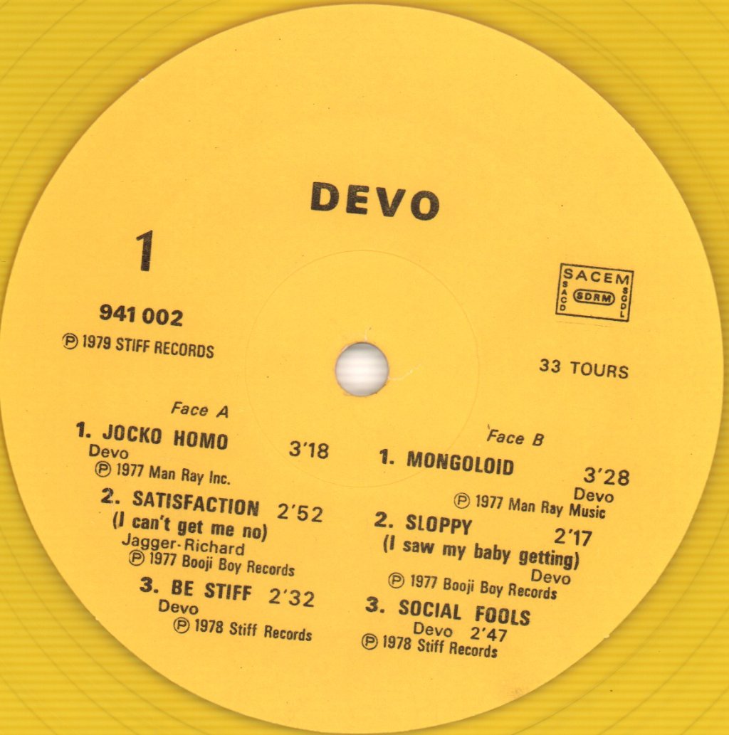 Devo - B Stiff - 12 Inch