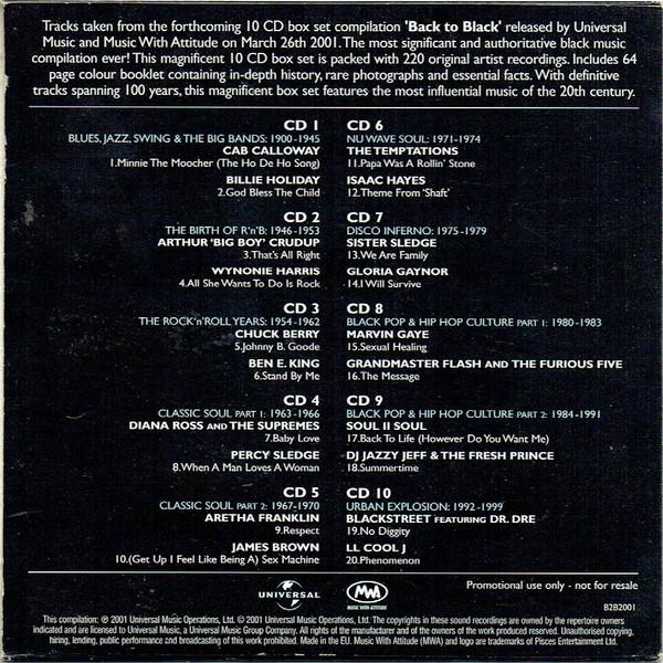 Various Artists - Back To Black (1900 To 1999) - Cd