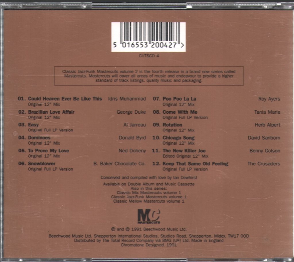Various Artists - Classic Jazz-Funk Mastercuts Volume 2 - Cd