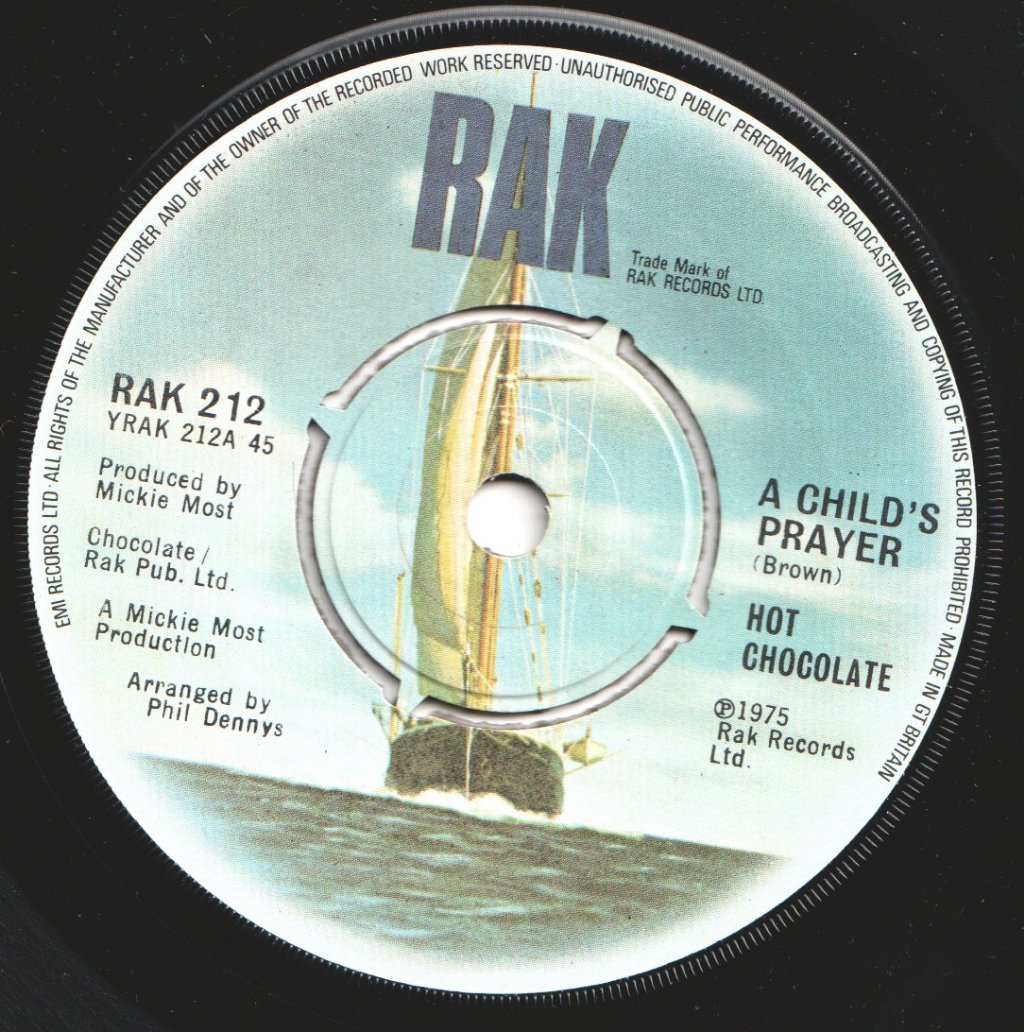 Hot Chocolate - A Child's Prayer - 7 Inch