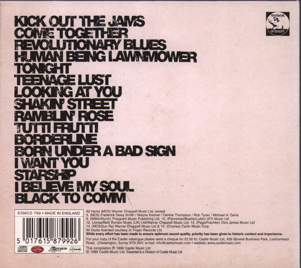 MC5 - Motor City Is Burning - Cd