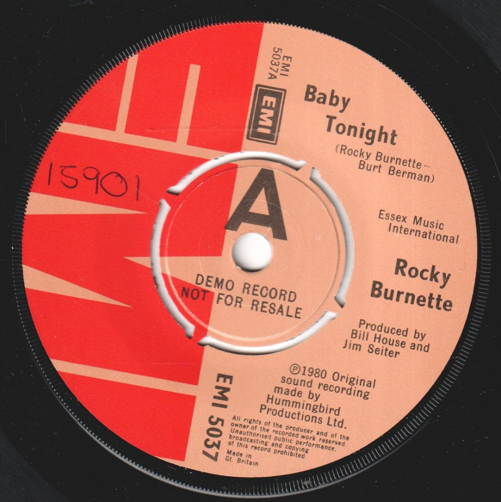 Rocky Burnette - Baby Tonight - 7 Inch