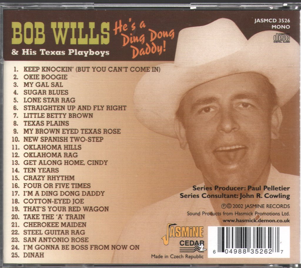 Bob Wills And His Texas Playboys - Hes A Ding Dong Daddy - Cd