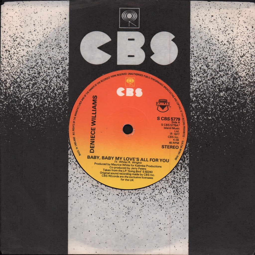 Deniece Williams - Baby Baby My Love's All For You - 7 Inch