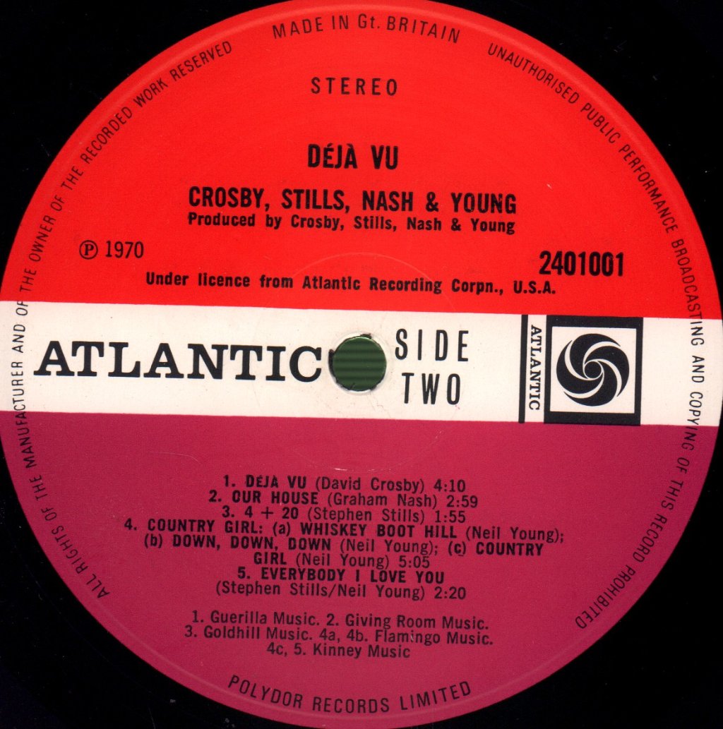 Crosby Stills Nash And Young - Deja Vu - Lp
