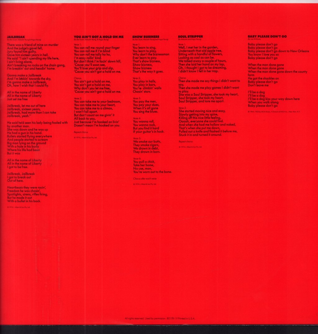 AC/DC - '74 Jailbreak - Lp