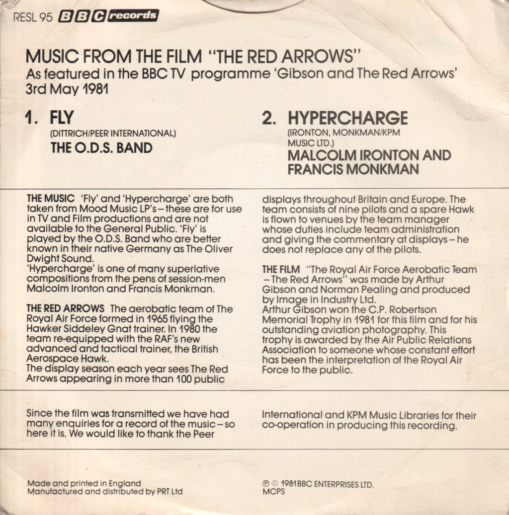 O.d.s. Band / Malcolm Ironton And Francis Monkman - Fly/Hypercharge - 7 Inch
