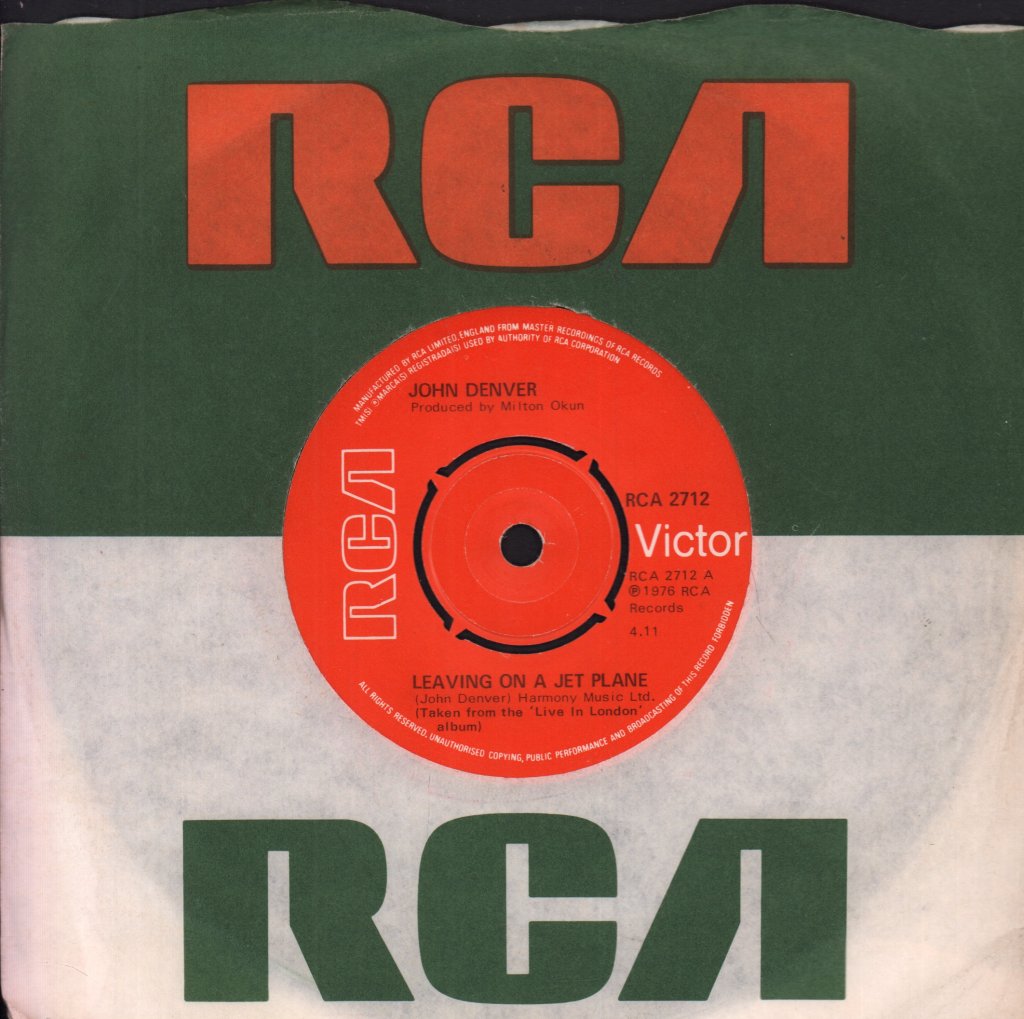 John Denver - Leaving On A Jet Plane - 7 Inch
