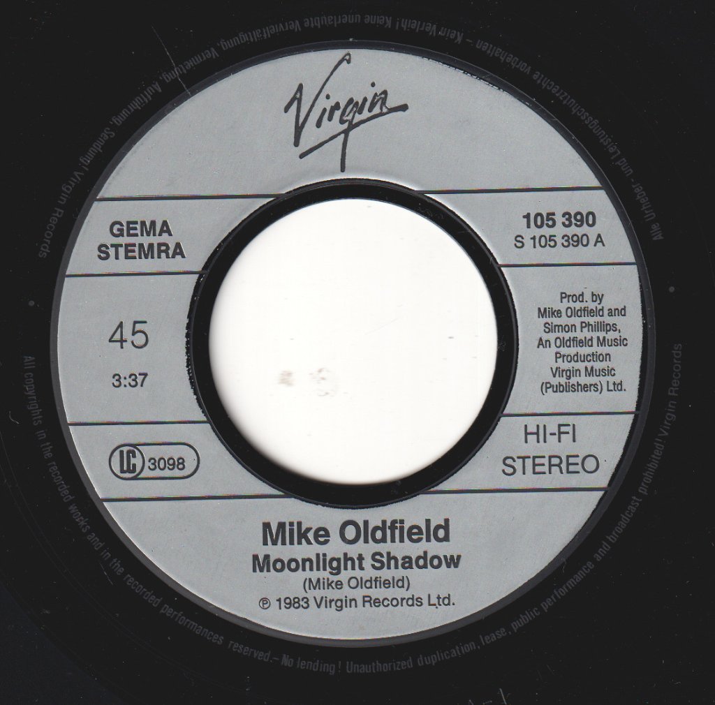 Mike Oldfield - Moonlight Shadow - 7 Inch