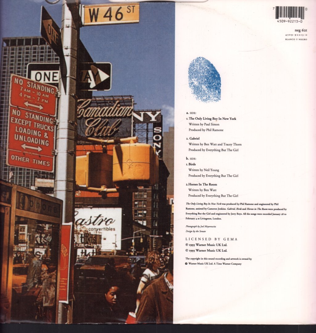 Everything But The Girl - Only Living Boy In New York - 12 Inch