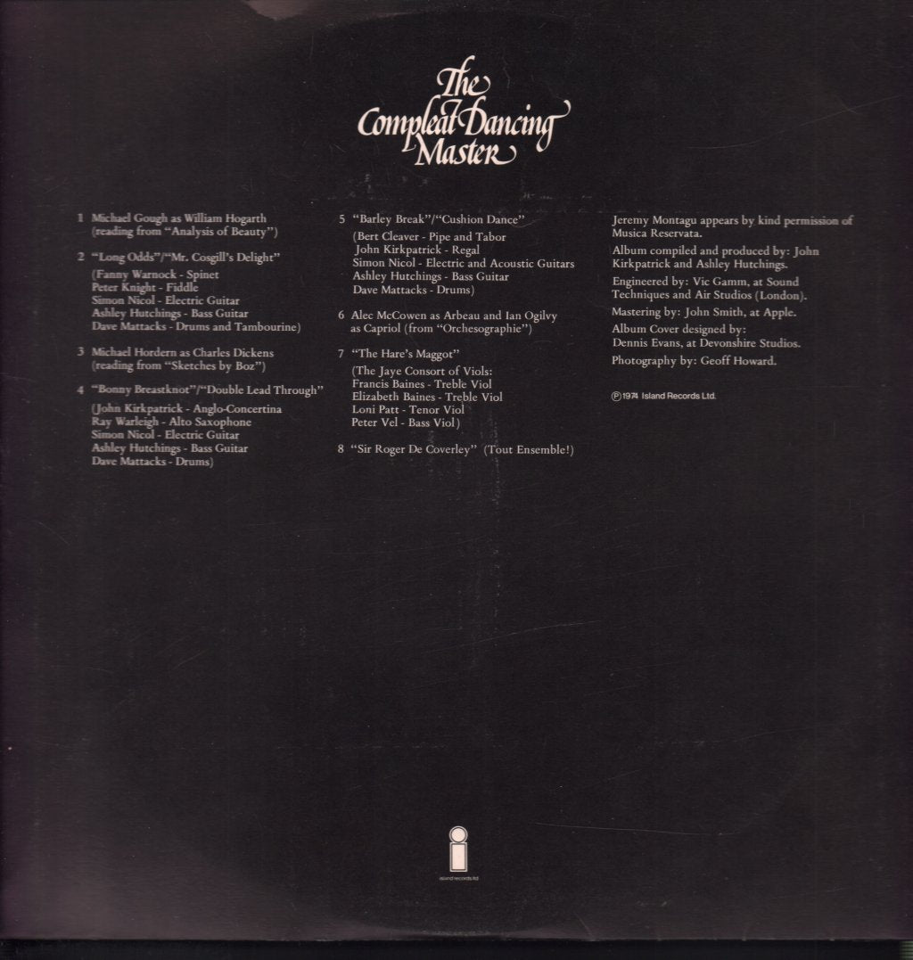 John Kirkpatrick And Ashley Hutchings - Compleat Dancing Master - Lp