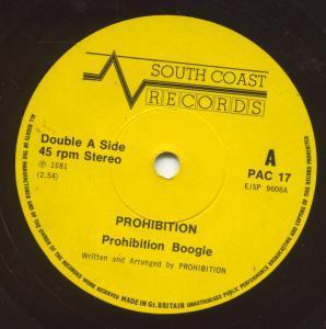 Prohibition (80'S Group) - Prohibition Boogie - 7 Inch