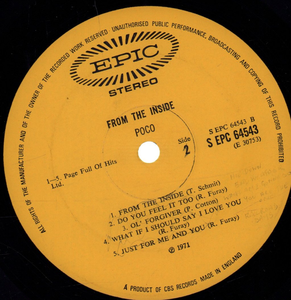 Poco - From The Inside - Lp