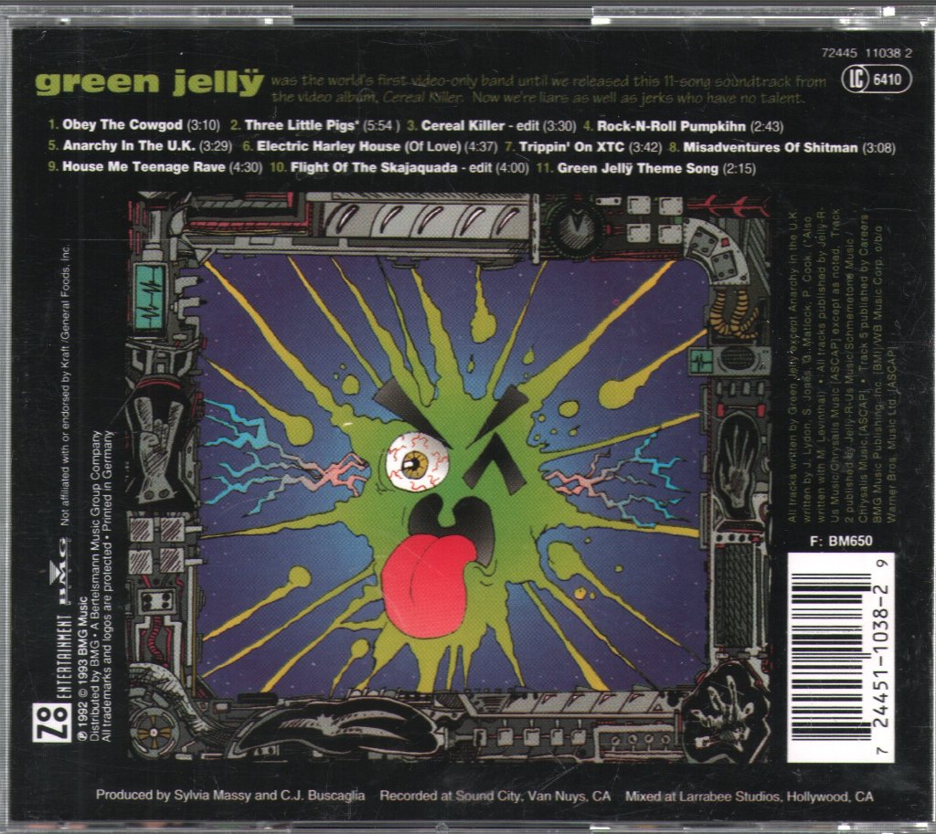 Green Jellÿ - Cereal Killer Soundtrack - Cd