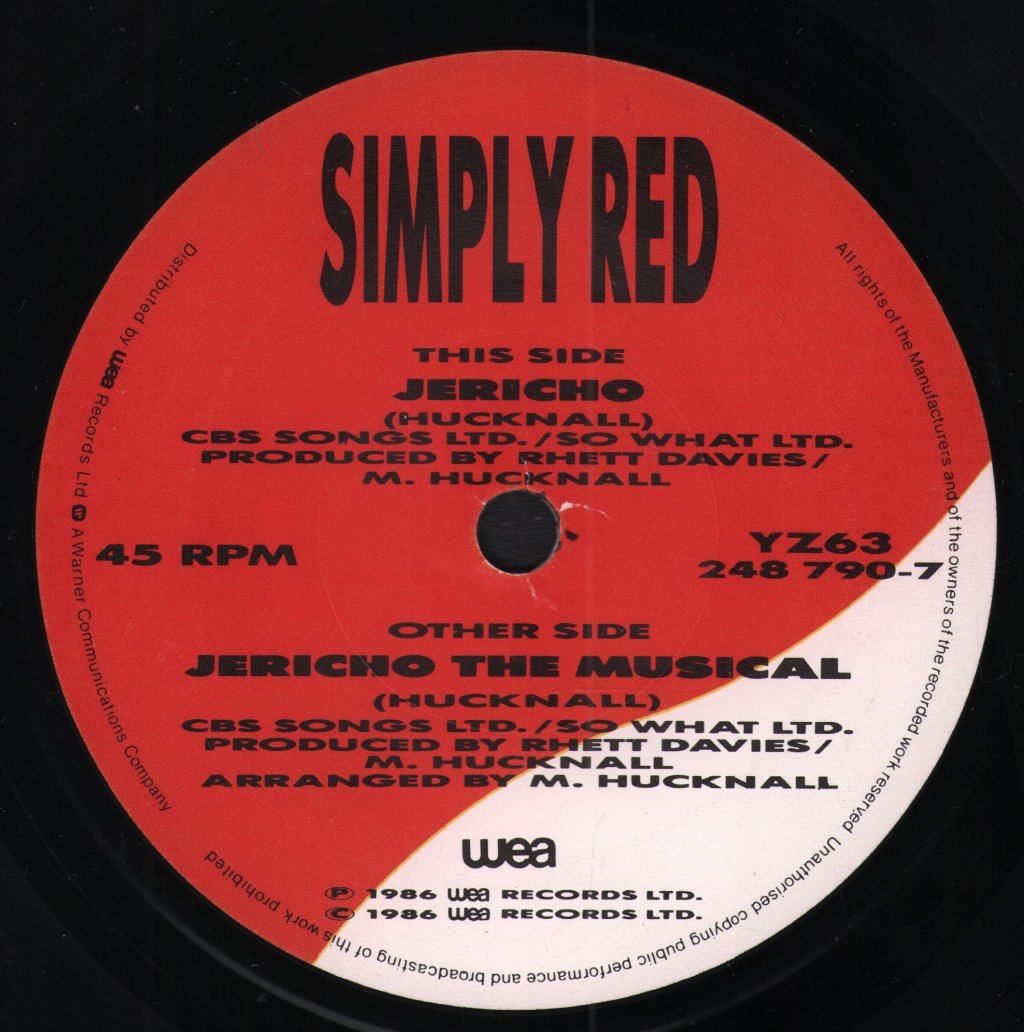 Simply Red - Jericho - 7 Inch