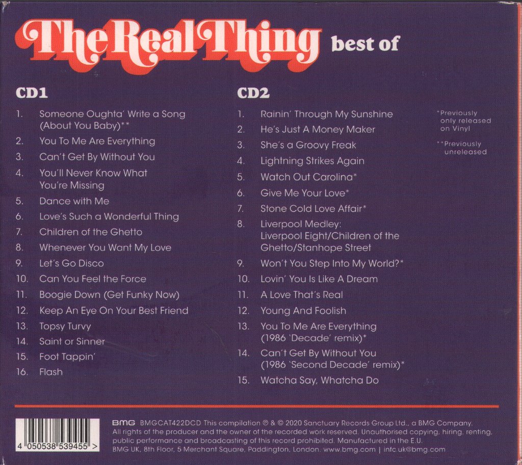 Real Thing - Best Of The Real Thing - Double Cd