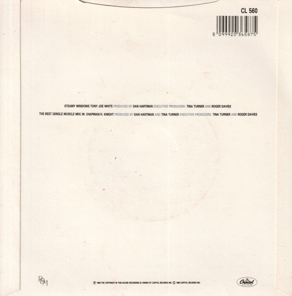 Tina Turner - Steamy Windows - 7 Inch