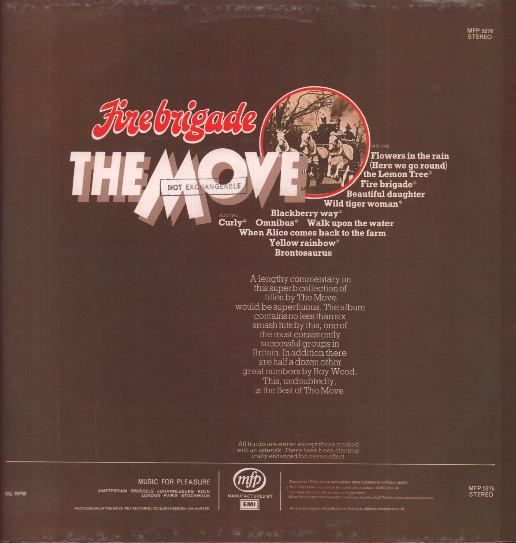 Move - Fire Brigade - Lp