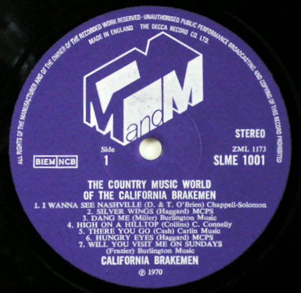 California Brakemen - Country Music World Of The California Brakemen - Lp